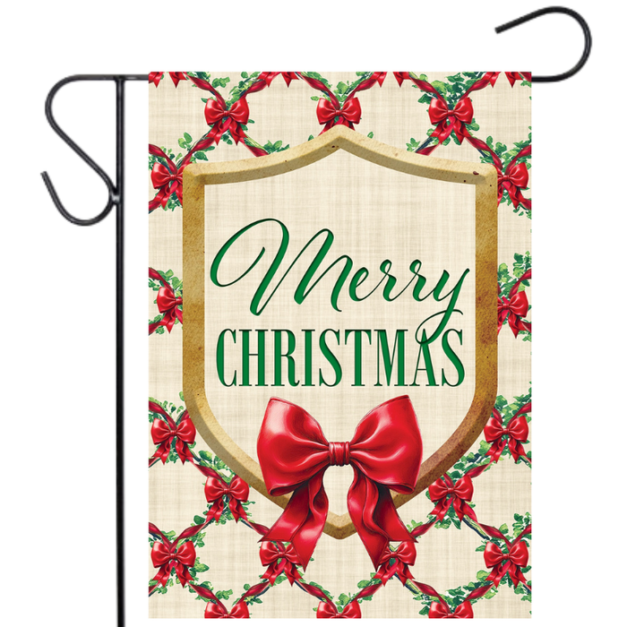 Christmas Bows Garden Flag
