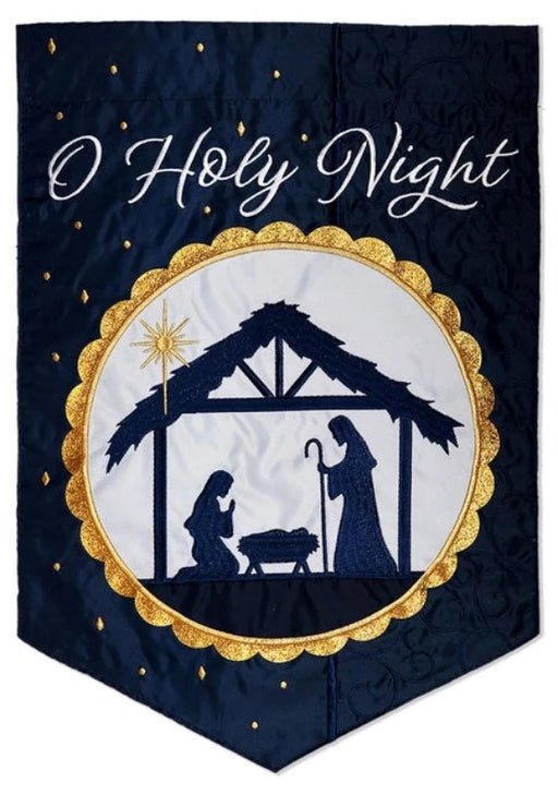 O Holy Night Applique Garden Flag