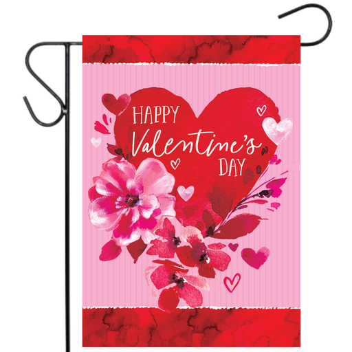 Hearts and Flowers Garden Flag