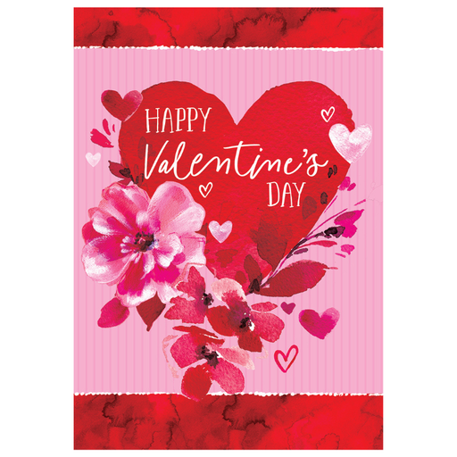 Hearts and Flowers Decorative Flag