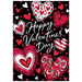 Black and Red Hearts Decorative Flag