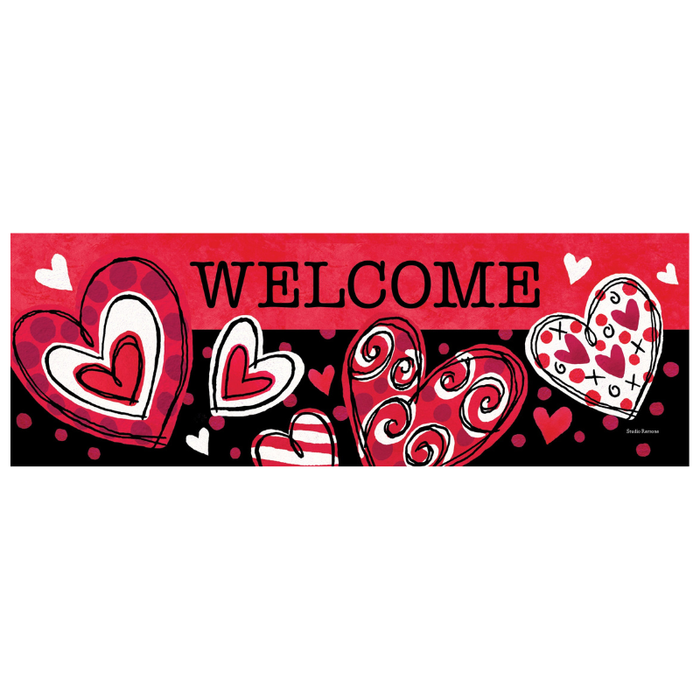 Black and Red Hearts Signature Sign