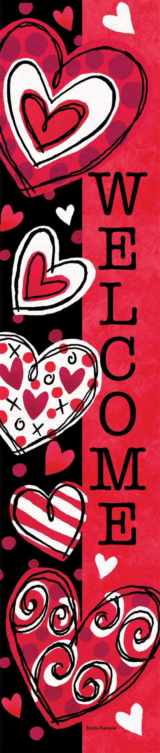 Black and Red Hearts Yard Expression