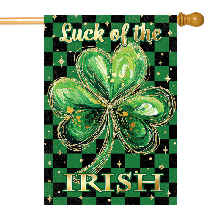Lucky Shamrock Banner Flag