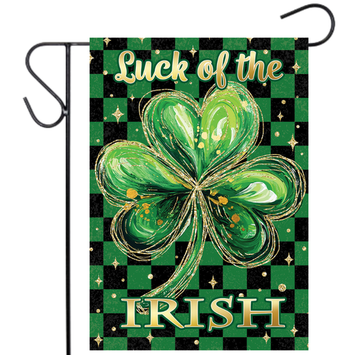 Lucky Shamrock Garden Flag