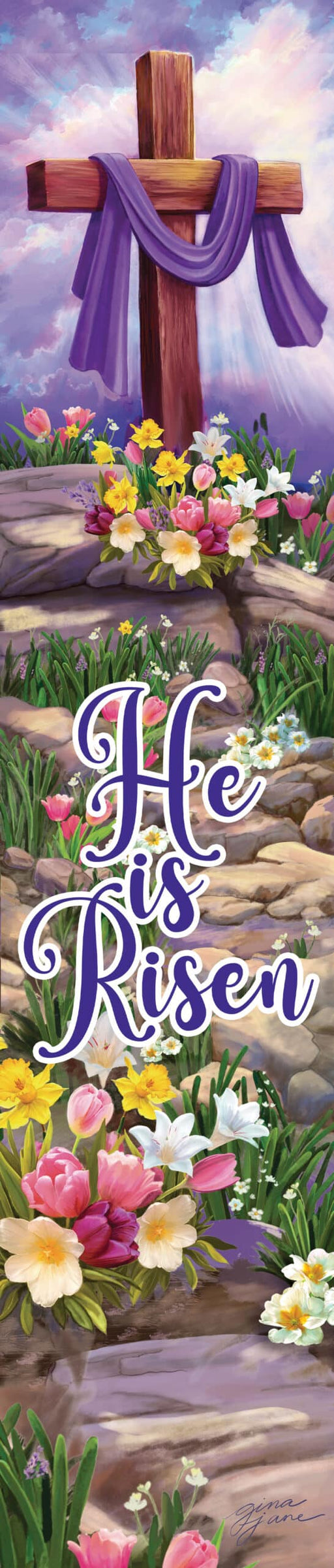 Cross and Flowers Yard Expression