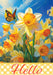 Daffodils & Butterfly Decorative Flag