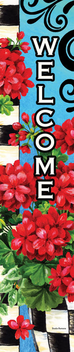 Checkered Red Geraniums Expression