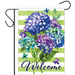 Striped Hydrangeas Garden Flag