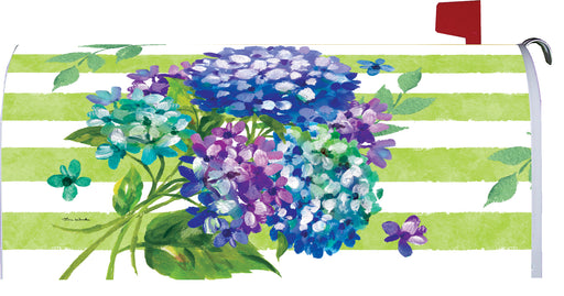 Striped Hydrangeas Mailbox Cover