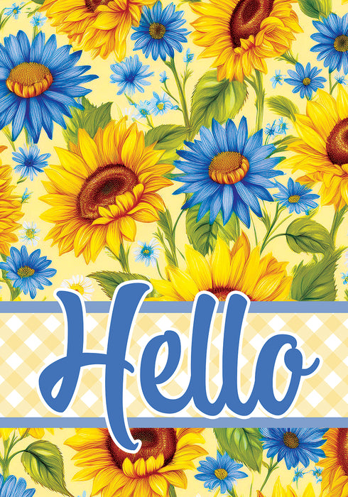 Sunflowers and Daisies Decorative Flag