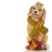 Green Scarf Harvest Dog Polystone Figurine