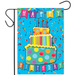 Blue Happy Birthday Garden Flag