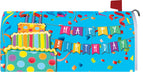 Blue Happy Birthday Mailbox Cover