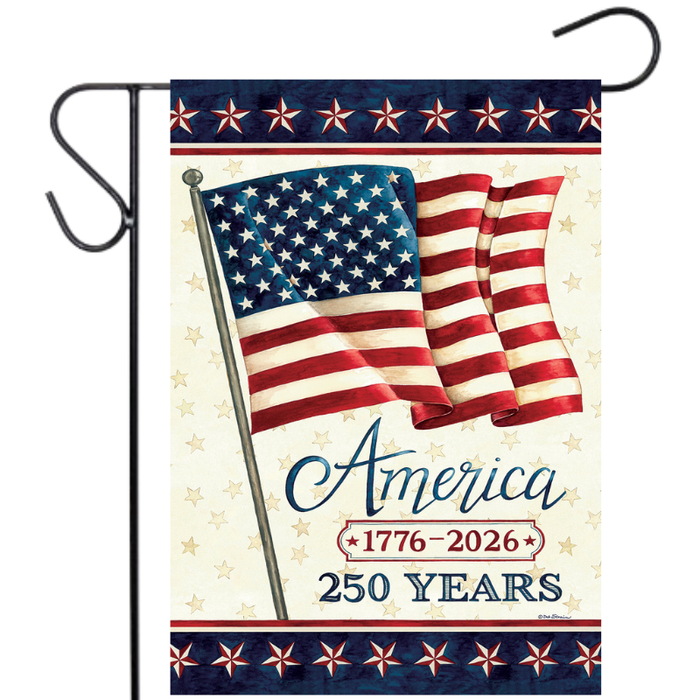 America 250 Years Garden Flag