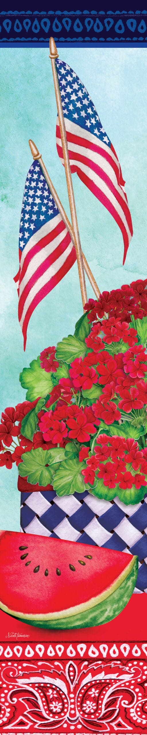 Watermelon and Flags Yard Expression