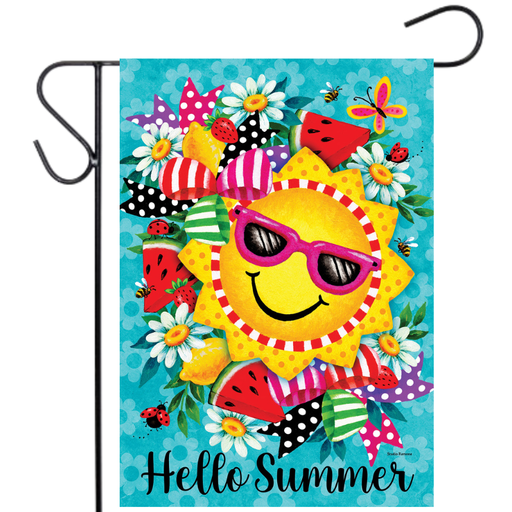 Hello Summer Garden Flag