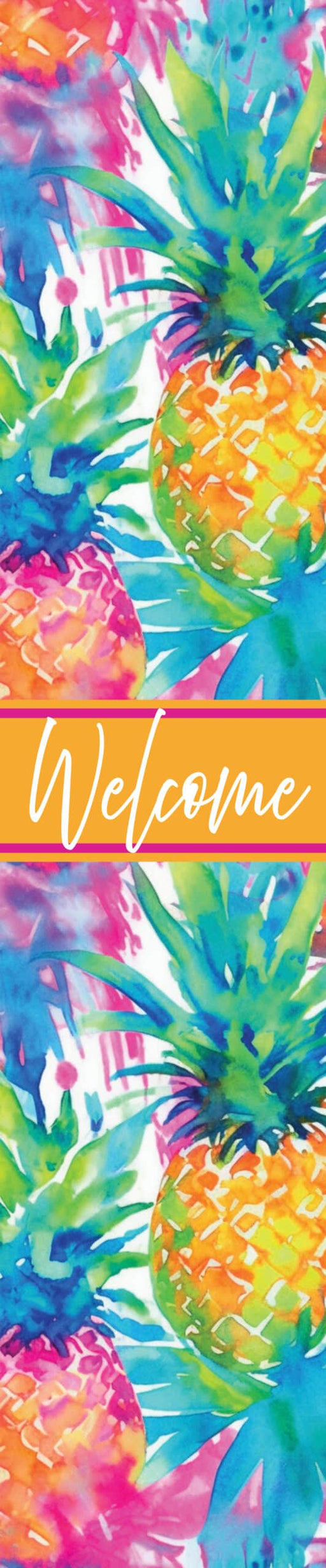 Watercolor Pineapples Yard Expression