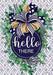 Eucalyptus on Navy Decorative Flag
