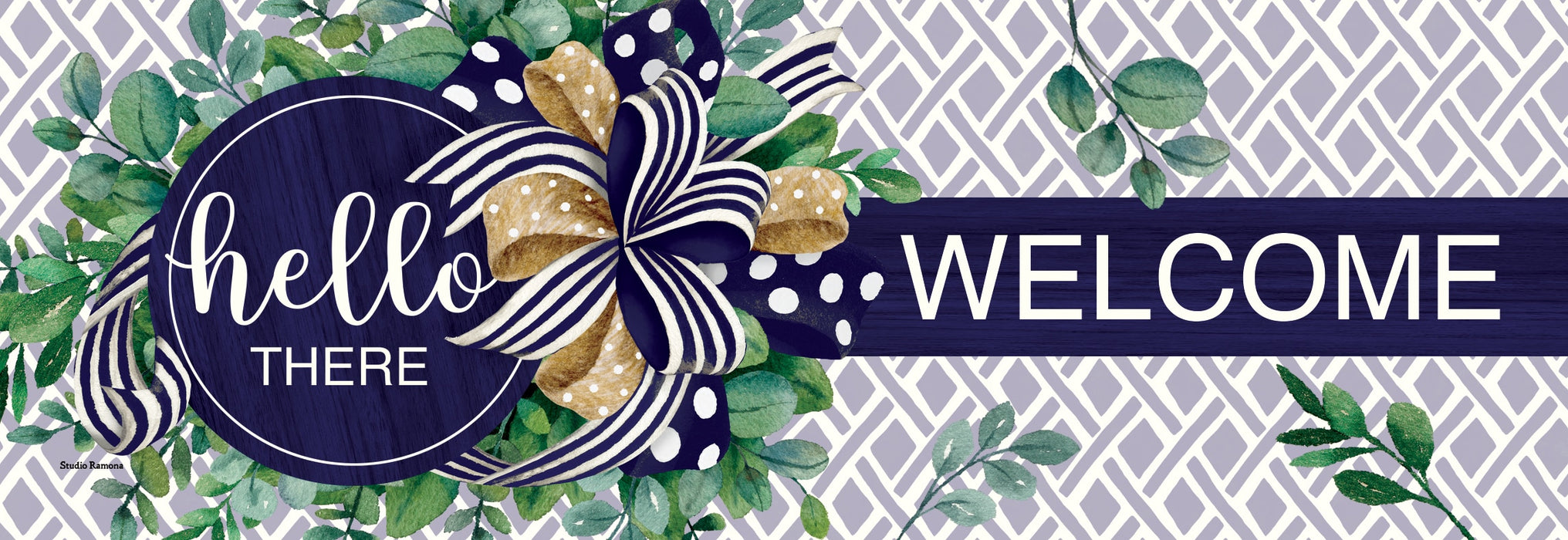 Eucalyptus on Navy Signature Sign