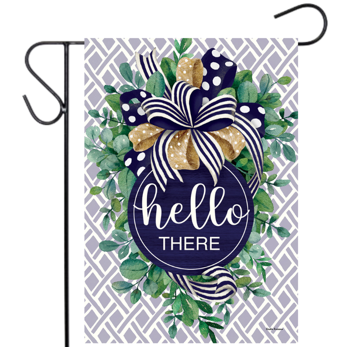 Eucalyptus on Navy Garden Flag