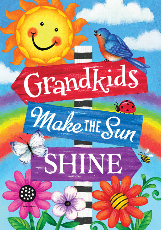 Grandkids Make the Sun Shine Decorative Flag