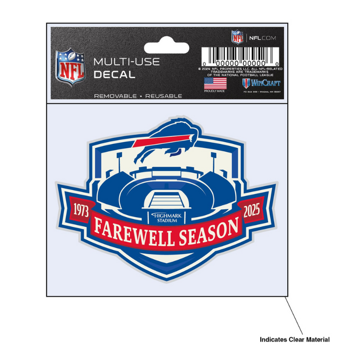Buffalo Bills Highmark Stadium Farewell Season Multi-Use Decal