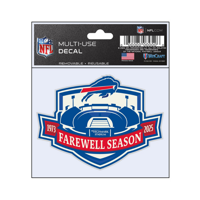 Buffalo Bills Highmark Stadium Farewell Season Multi-Use Decal