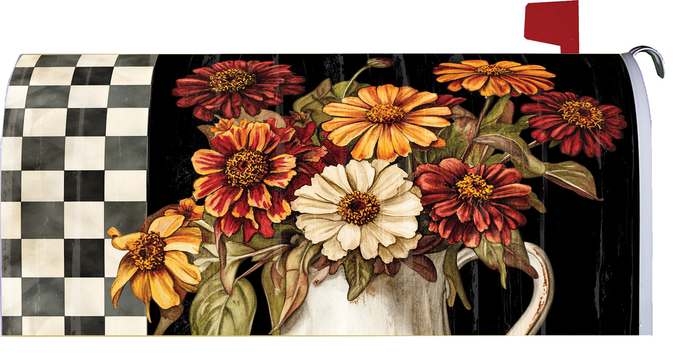 Vintage Fall Flowers Mailbox Cover