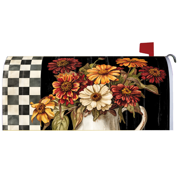 Vintage Fall Flowers Mailbox Cover