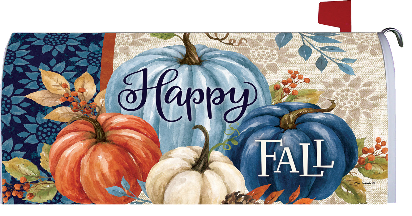 Pumpkin Blues Mailbox Cover