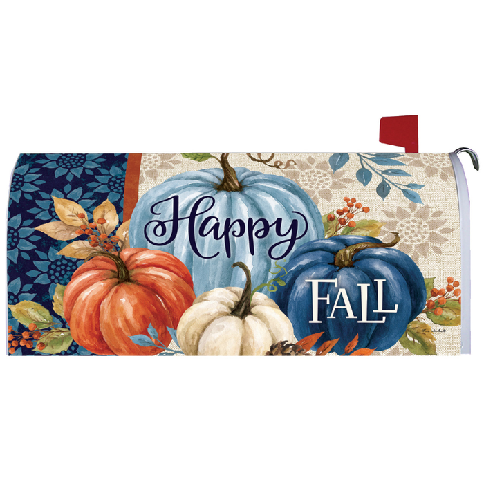 Pumpkin Blues Mailbox Cover