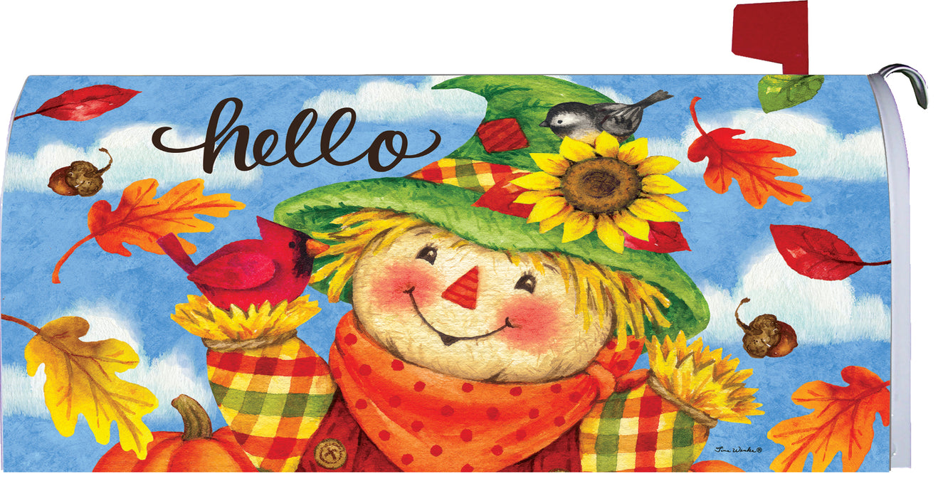 Hello Scarecrow Mailbox Cover