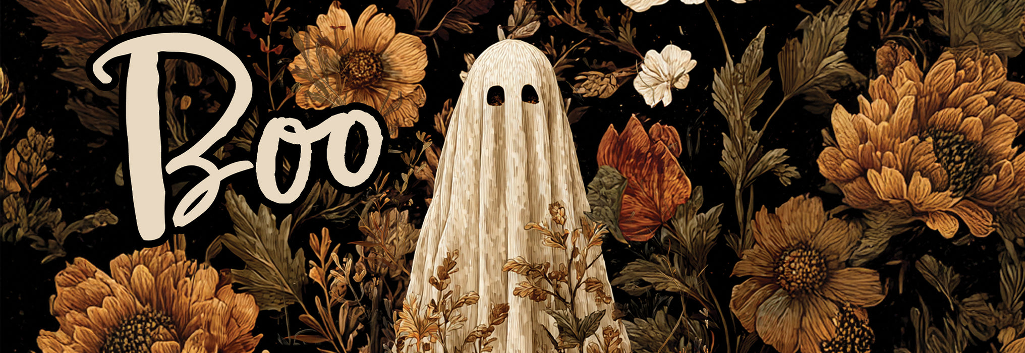 Vintage Ghost Boo Signature Sign