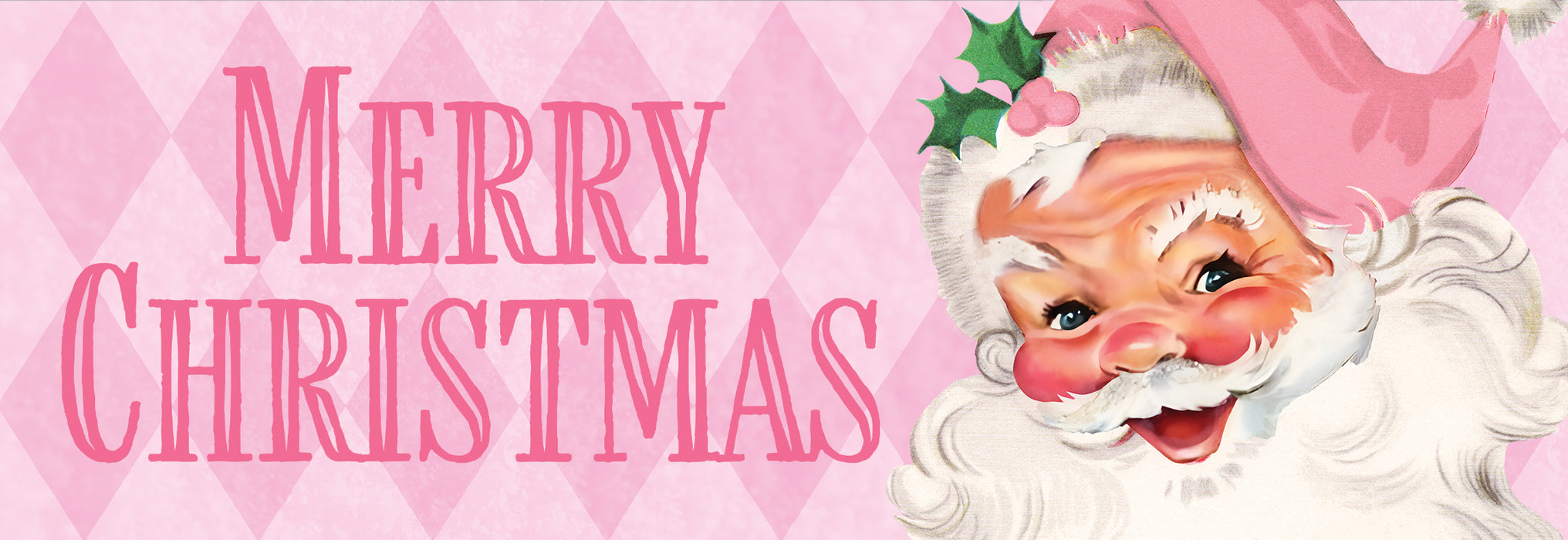 Pink Santa Signature Sign