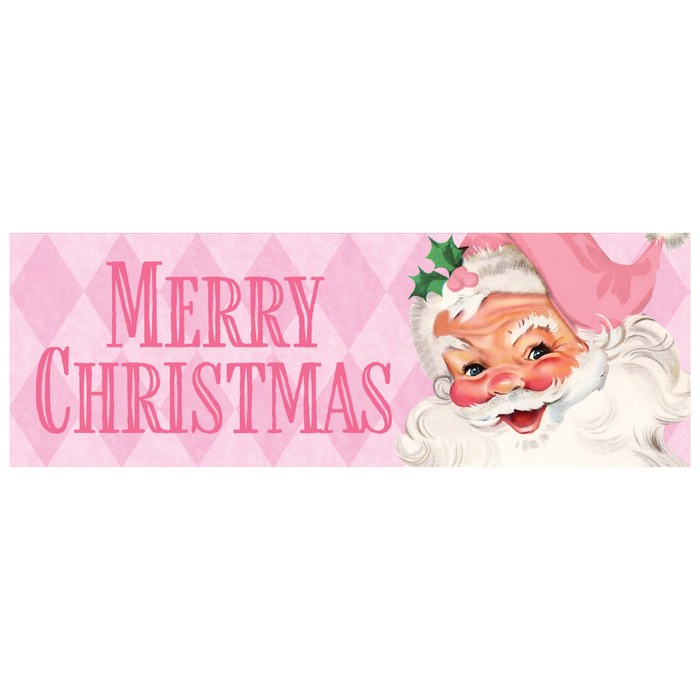 Pink Santa Signature Sign