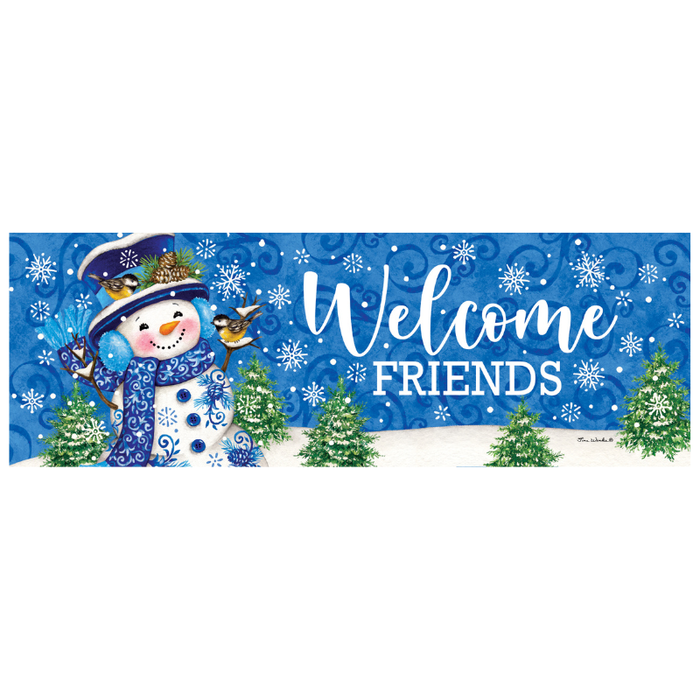 Chinoiserie Snowman Signature Sign