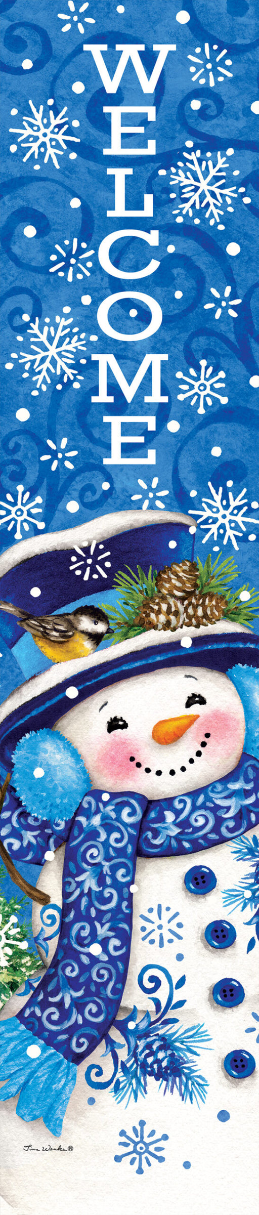 Chinoiserie Snowman Yard Expression