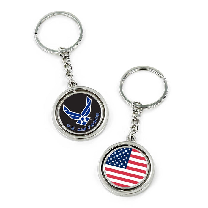 US Air Force Spinning Keychain