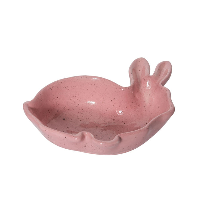 7.5" Pink Easter Rabbit Dolomite Bowl