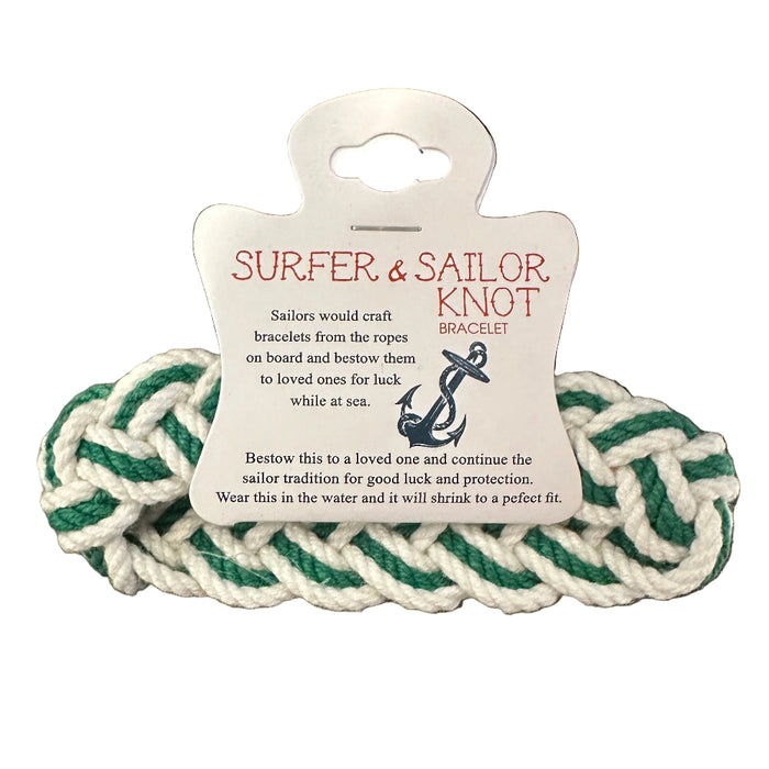 Sailor Knot Green Stripe Bracelet