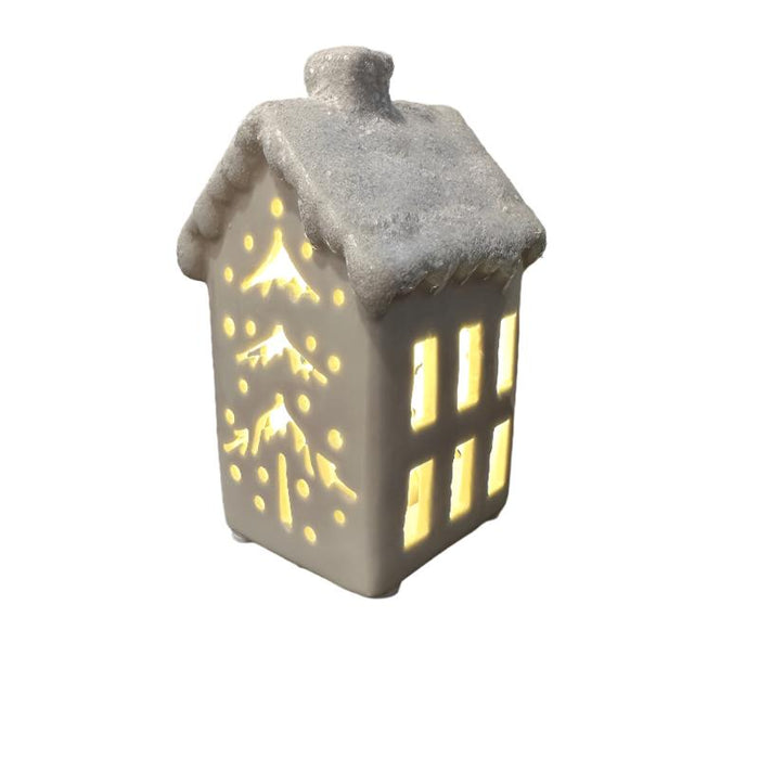 Christmas Tree LED Large White Glitter House Décor