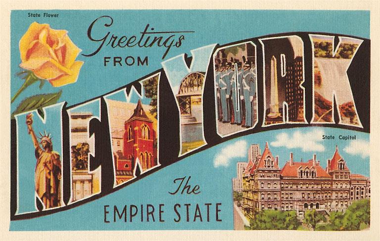 Greetings From New York Large Letter PRINT