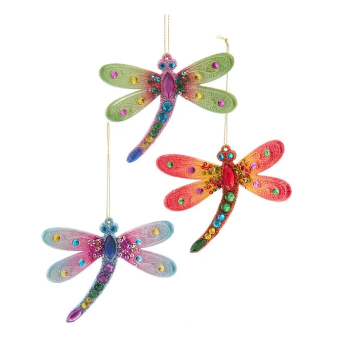 Acrylic Bedazzled Dragonfly Ornament - assorted styles 