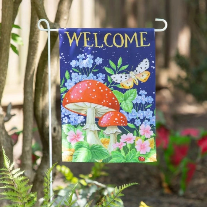 Welcome Mushroom Garden Flag