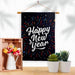 Happy New Year Fireworks Banner Flag