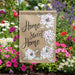 Pink Magnolias Home Sweet Home Burlap Garden Flag