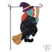 Halloween Witch Broom Garden Flag