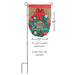 Merry Christmas Wreath Burlap Applique Garden Flag