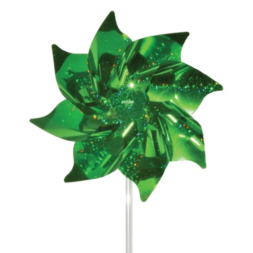 Green Whirl Mylar Pinwheel